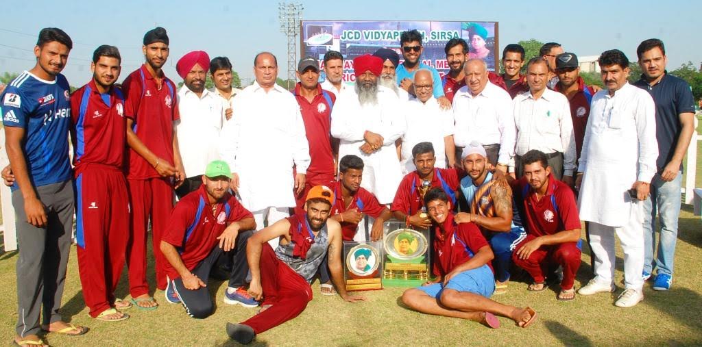 Simranjeet Singh Bawa stars in thrilling ‘Minerva Academy’s Eight- wicket win Won the Jan Nayak Ch. Devi Lal Memorial Cricket Tournament -2015
