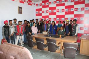 BAJMC Students visit JG FM Radio Station Sirsa 13/02/2018