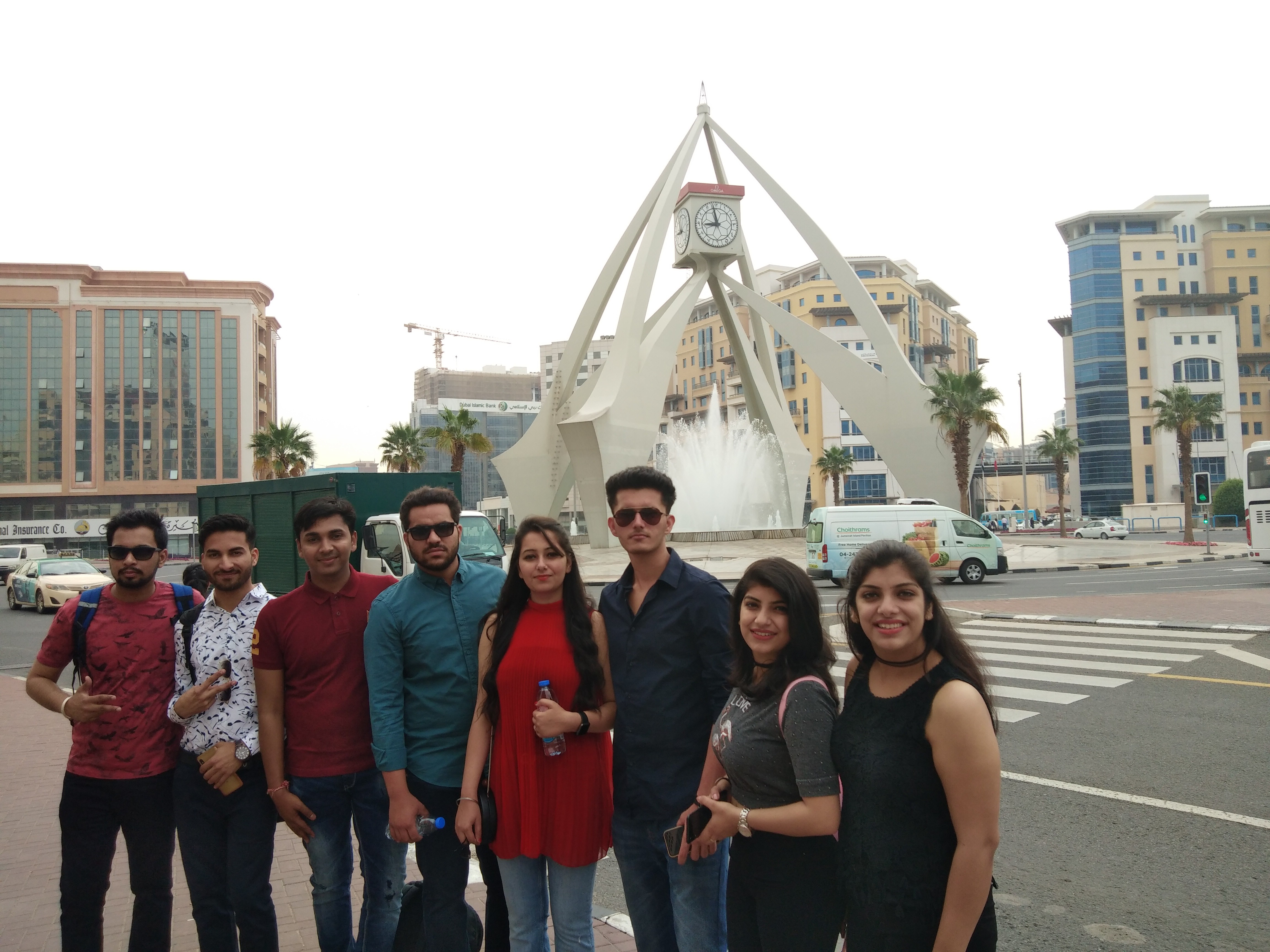 A group of students of JCD Vidyapeeth returning from international academic tour of Dubai