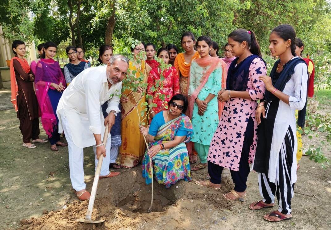 Tree Plantation by N.S.S – Mata Harki Devi College, Odhan